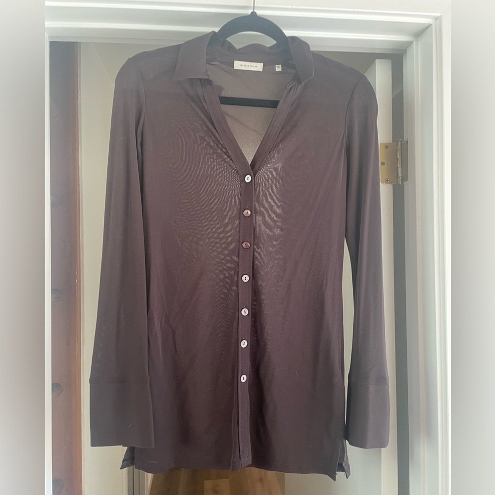 NWT Rebecca Taylor sheer blouse.